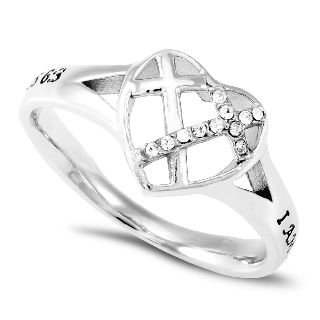 Patchwork Cross Ring - Purity