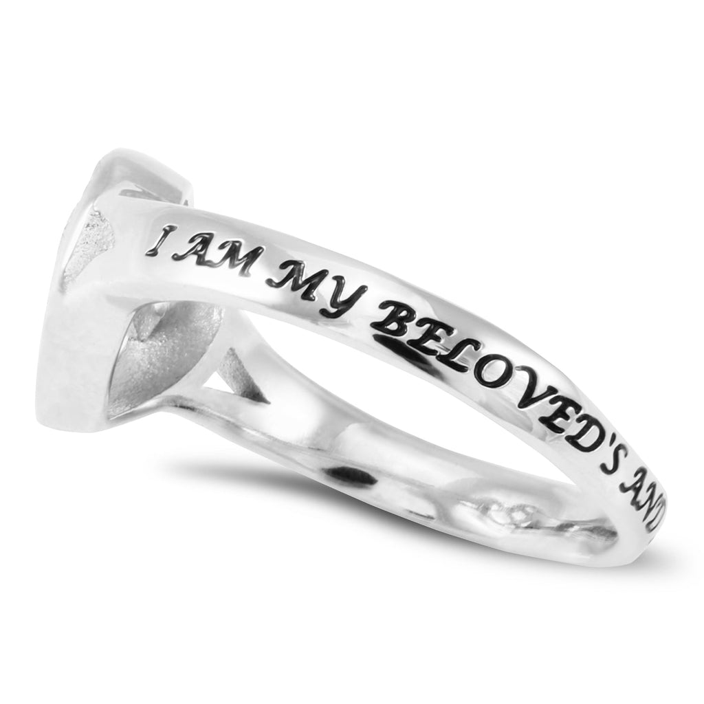 CZ Patchwork Cross Ring