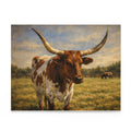 Longhorn Cattle Jigsaw Puzzle – Rustic Farm Landscape (120/252/500-PC)