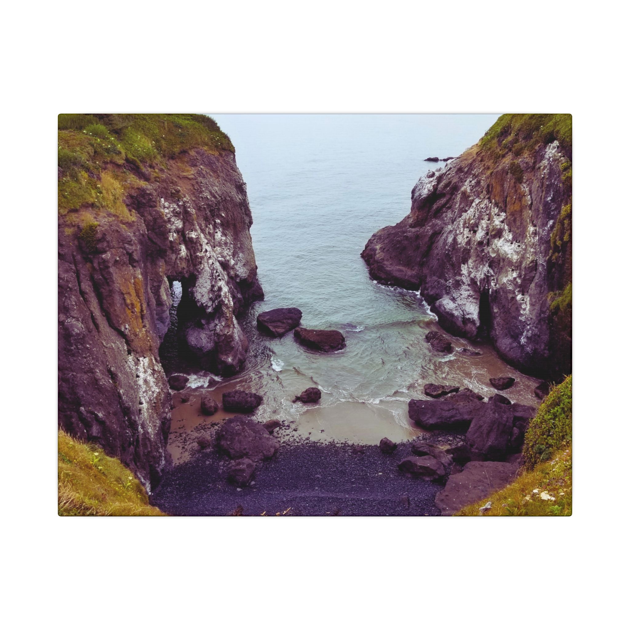 Coastal Cove Matte Canvas Print — Stretched Seascape Wall Art