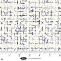 Cameo Appearance Abstract Script White Cotton 44"/45" Fabric Per Yard
