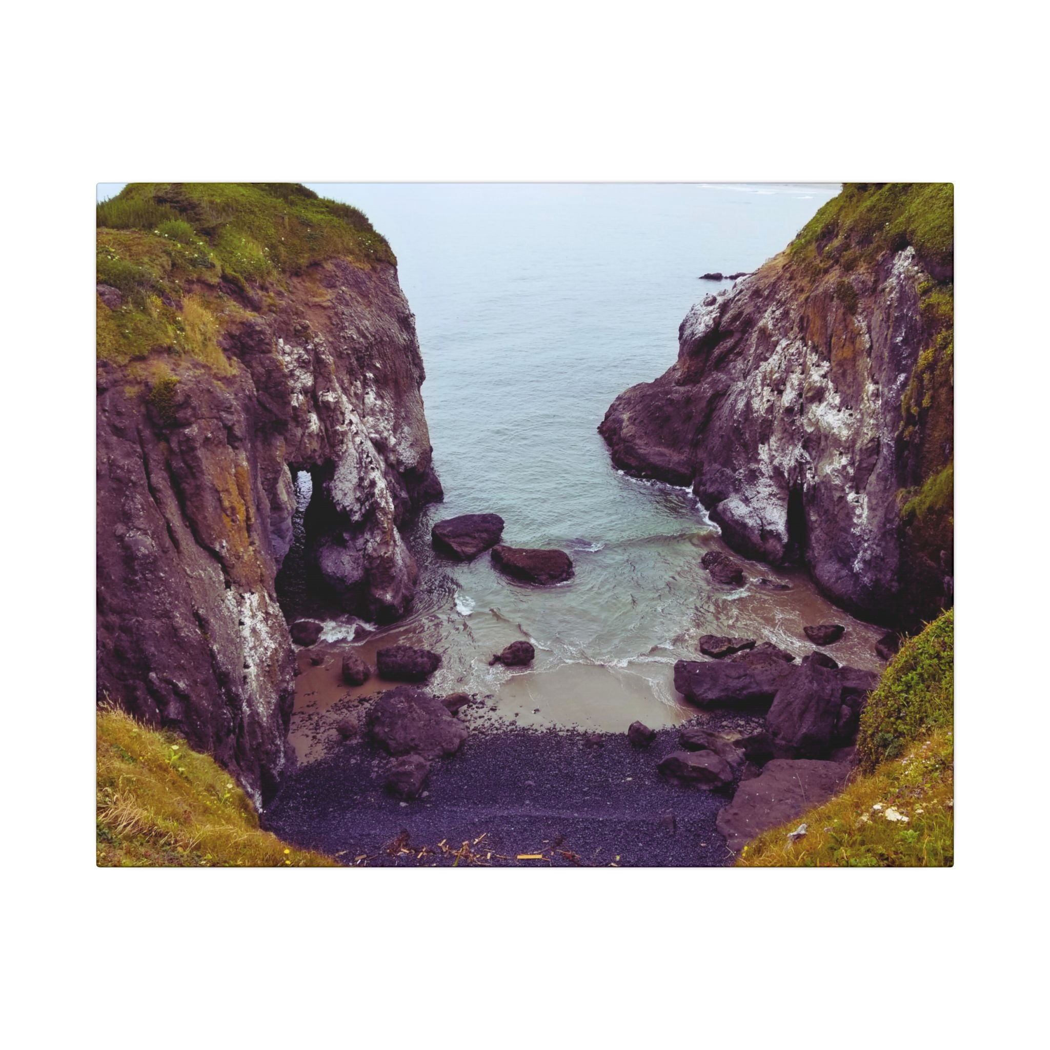 Coastal Cove Matte Canvas Print — Stretched Seascape Wall Art