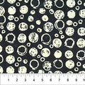 Black Bubble Celebration Cotton 44”/45” Fabric Per Yard