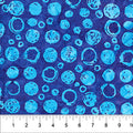 Blue Bubble Celebration Cotton 44”/45” Fabric Per Yard
