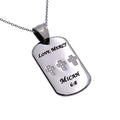 CZ Calvary Dog Tag Necklace