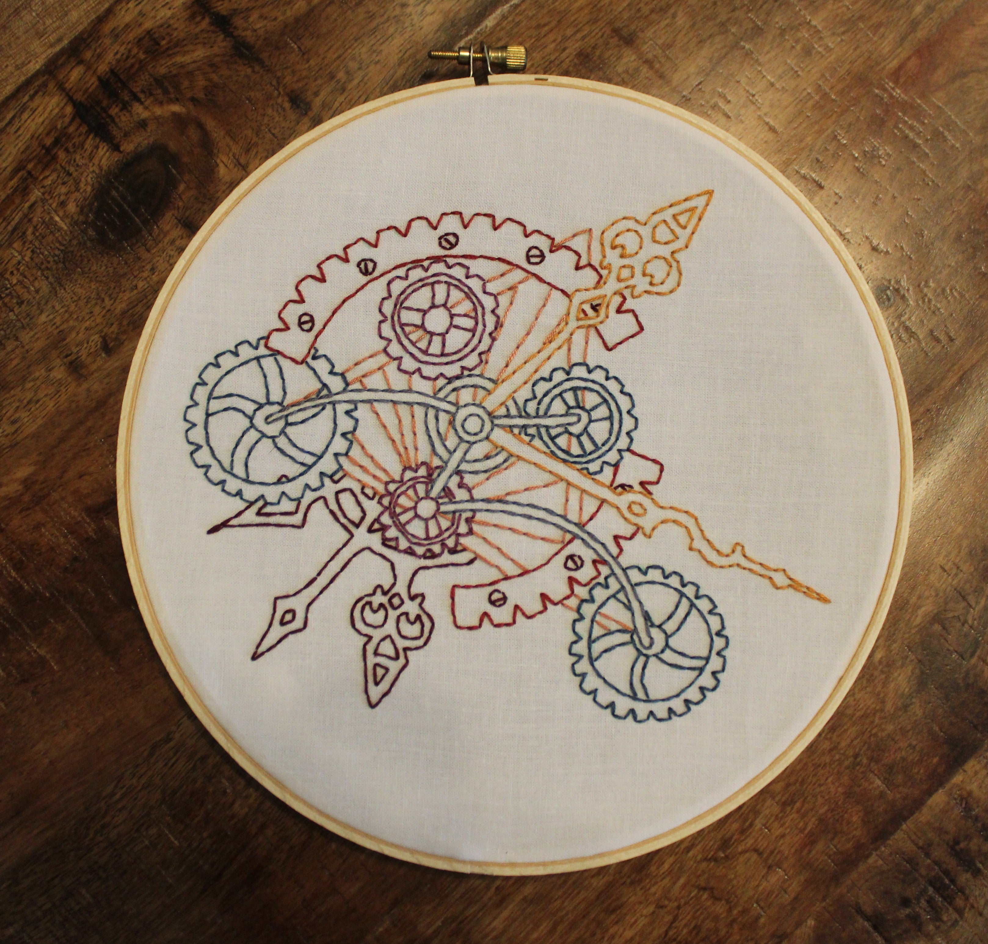 Clockwork Bloom Embroidery