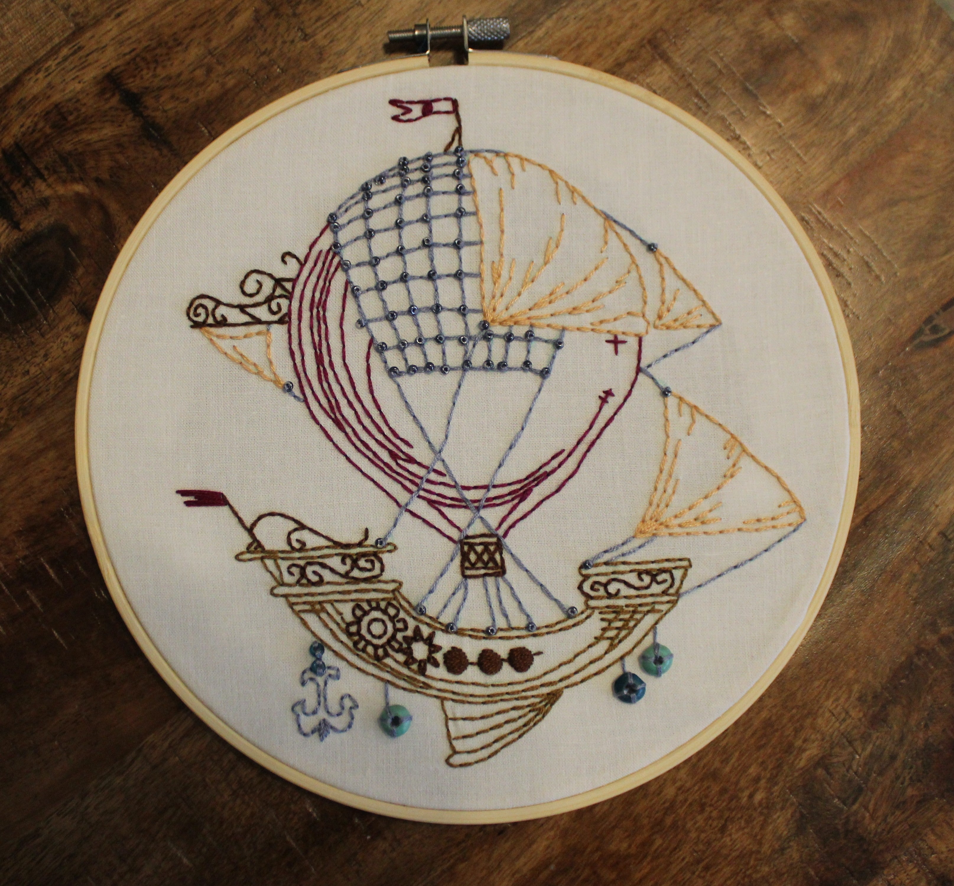Steampunk Airship Embroidery