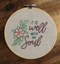 It is Well Embroidery