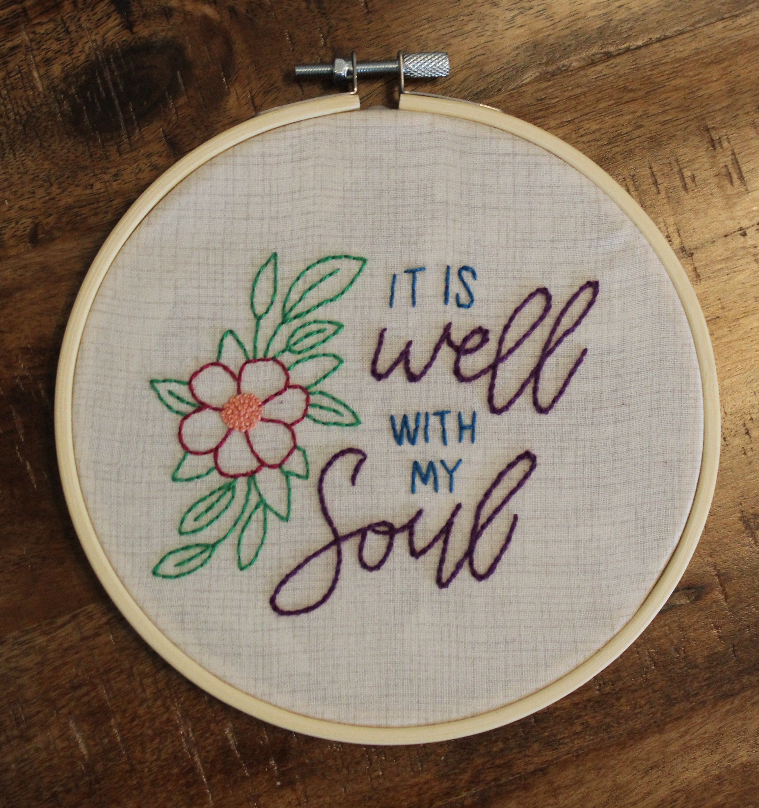 It is Well Embroidery