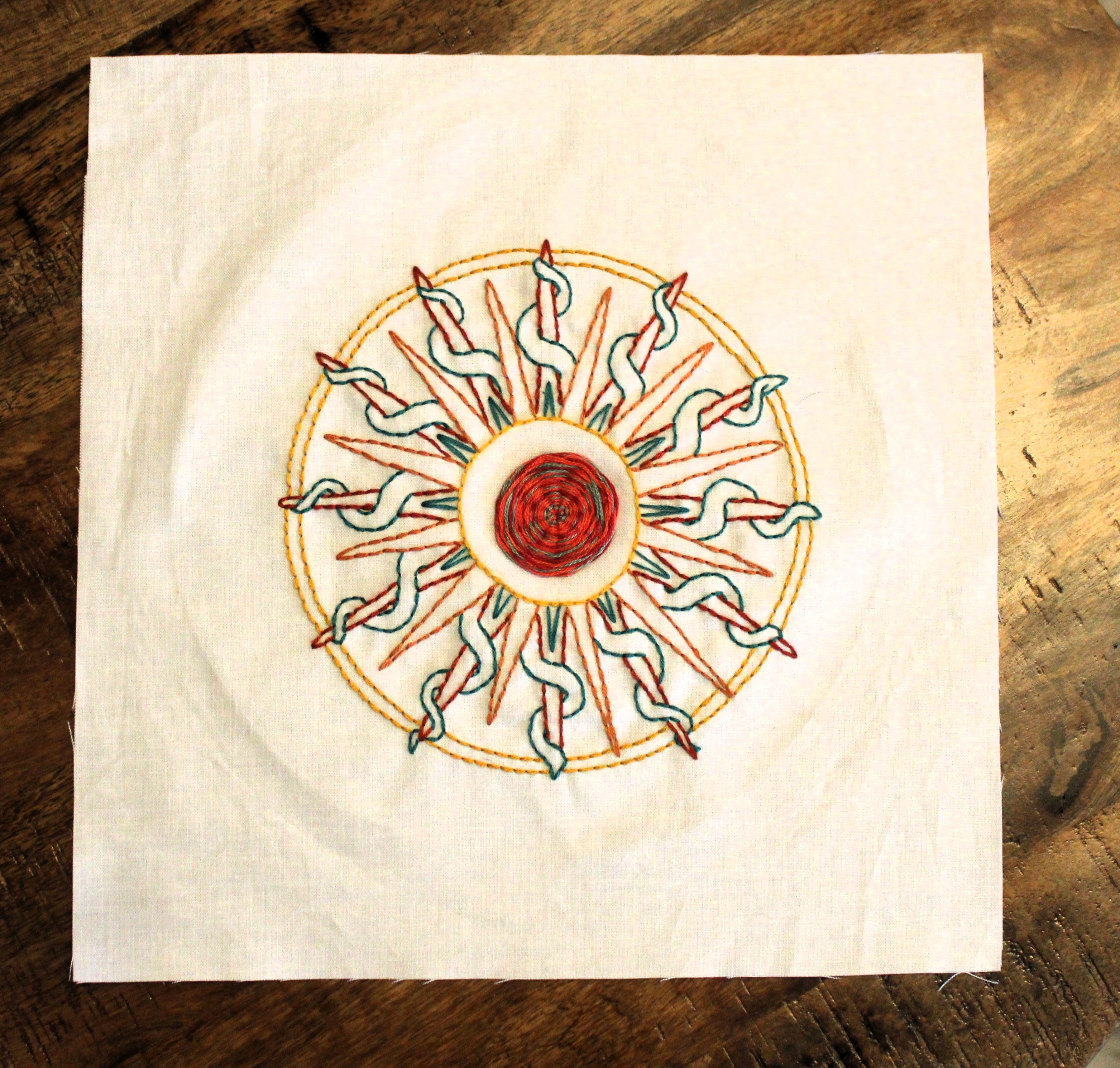 Sunburst Crest Embroidery