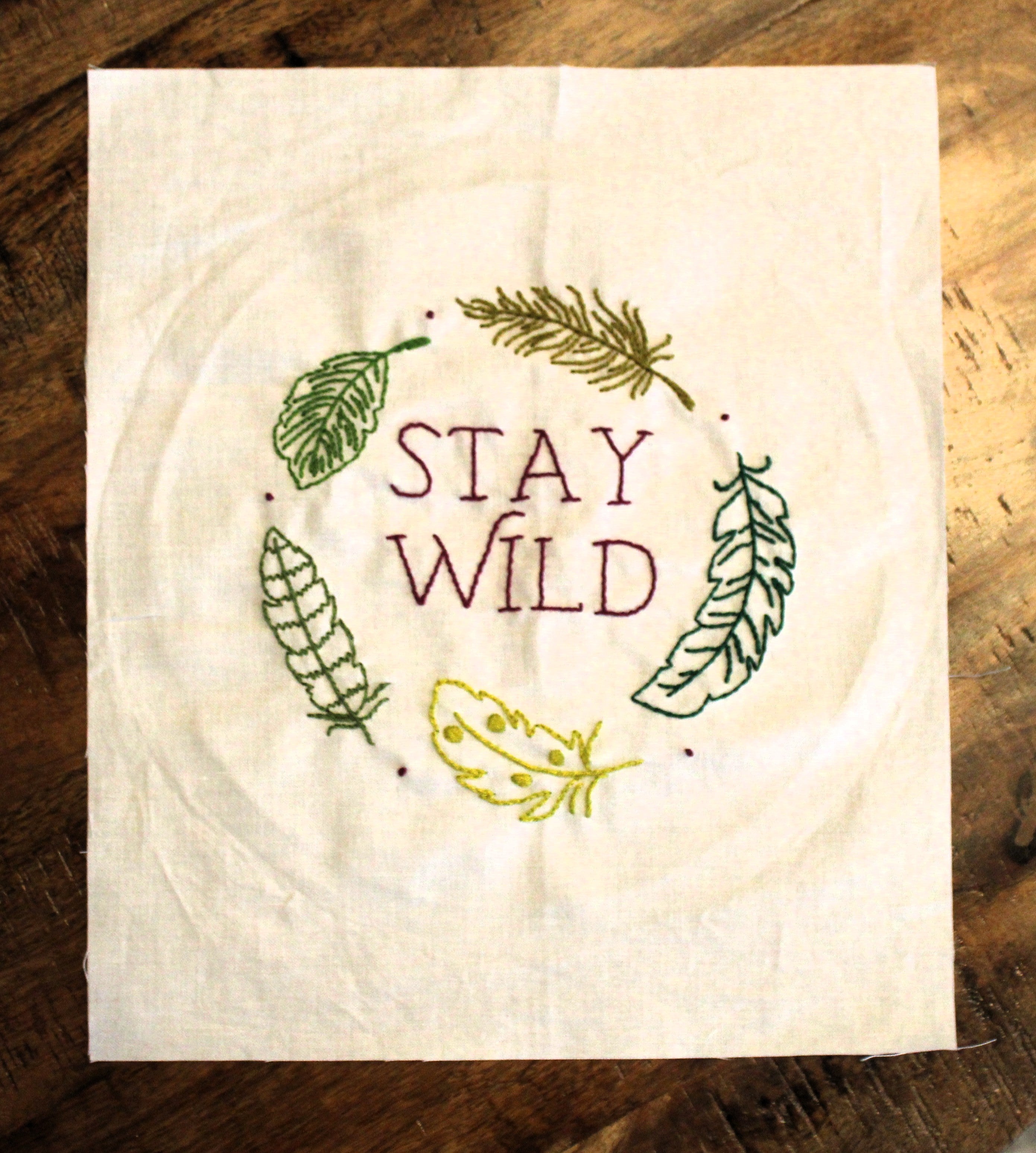 Featherkeepers Motto Embroidery