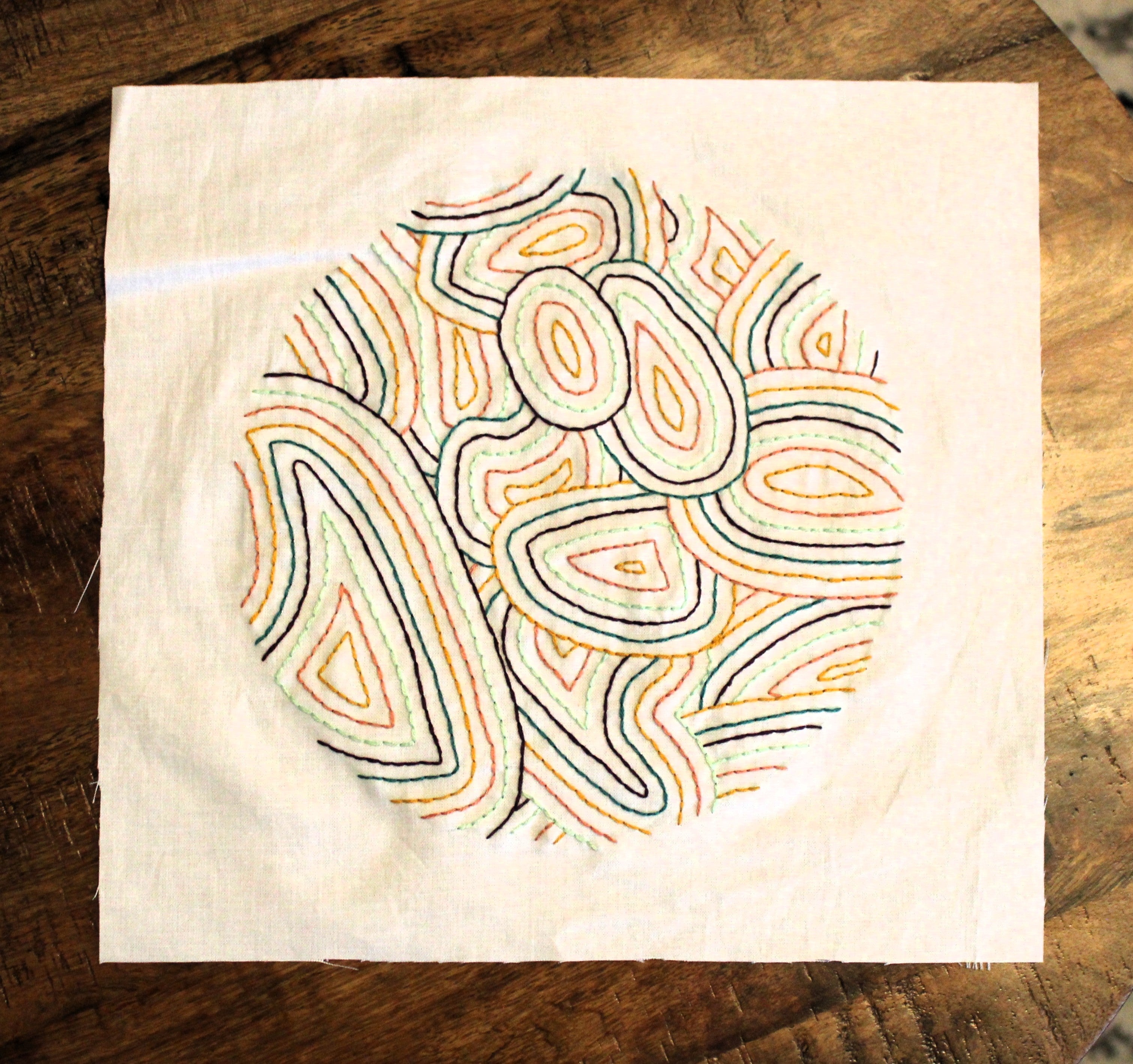 Retro Ripple Embroidery