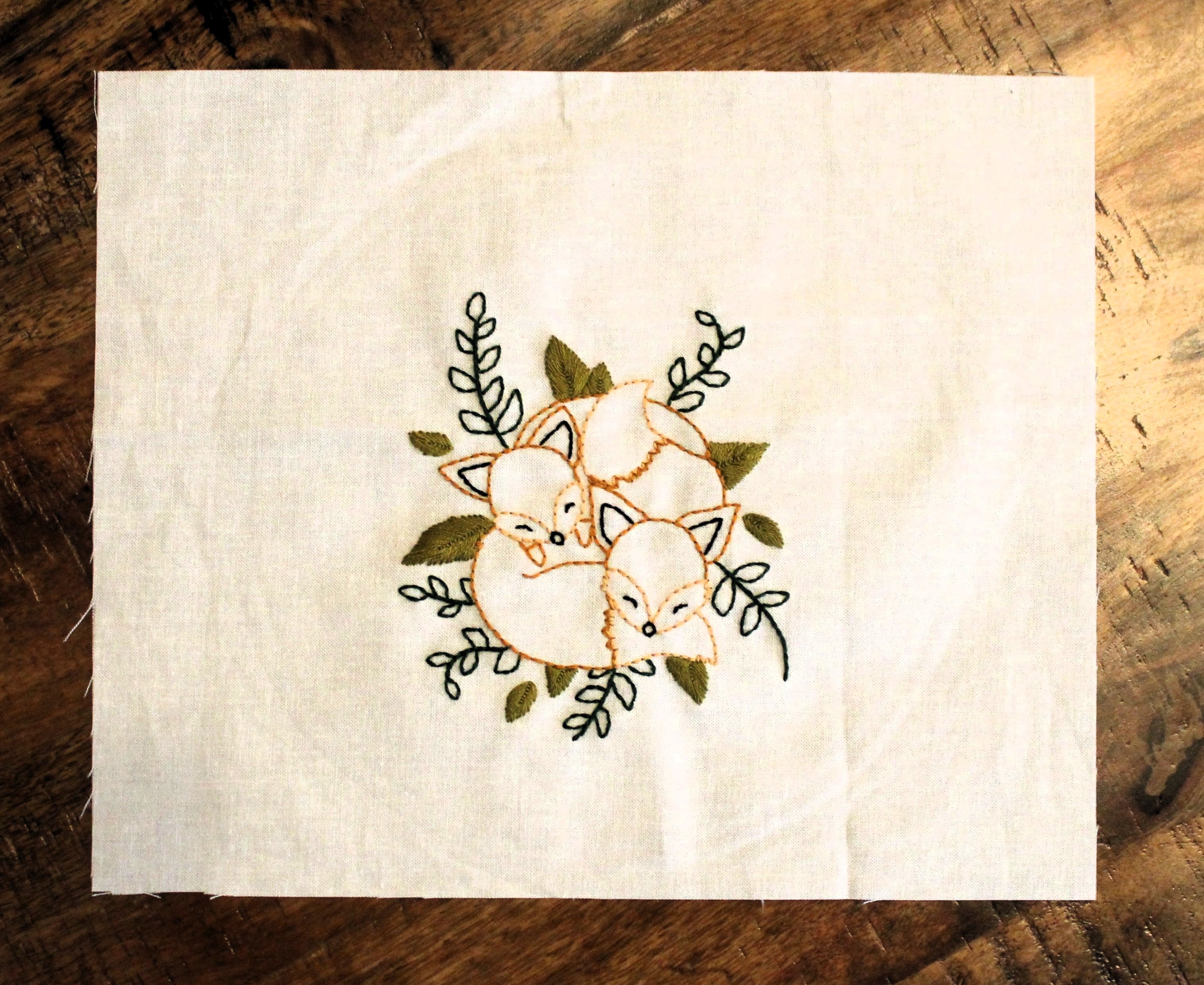 Forest Foxes Embroidery