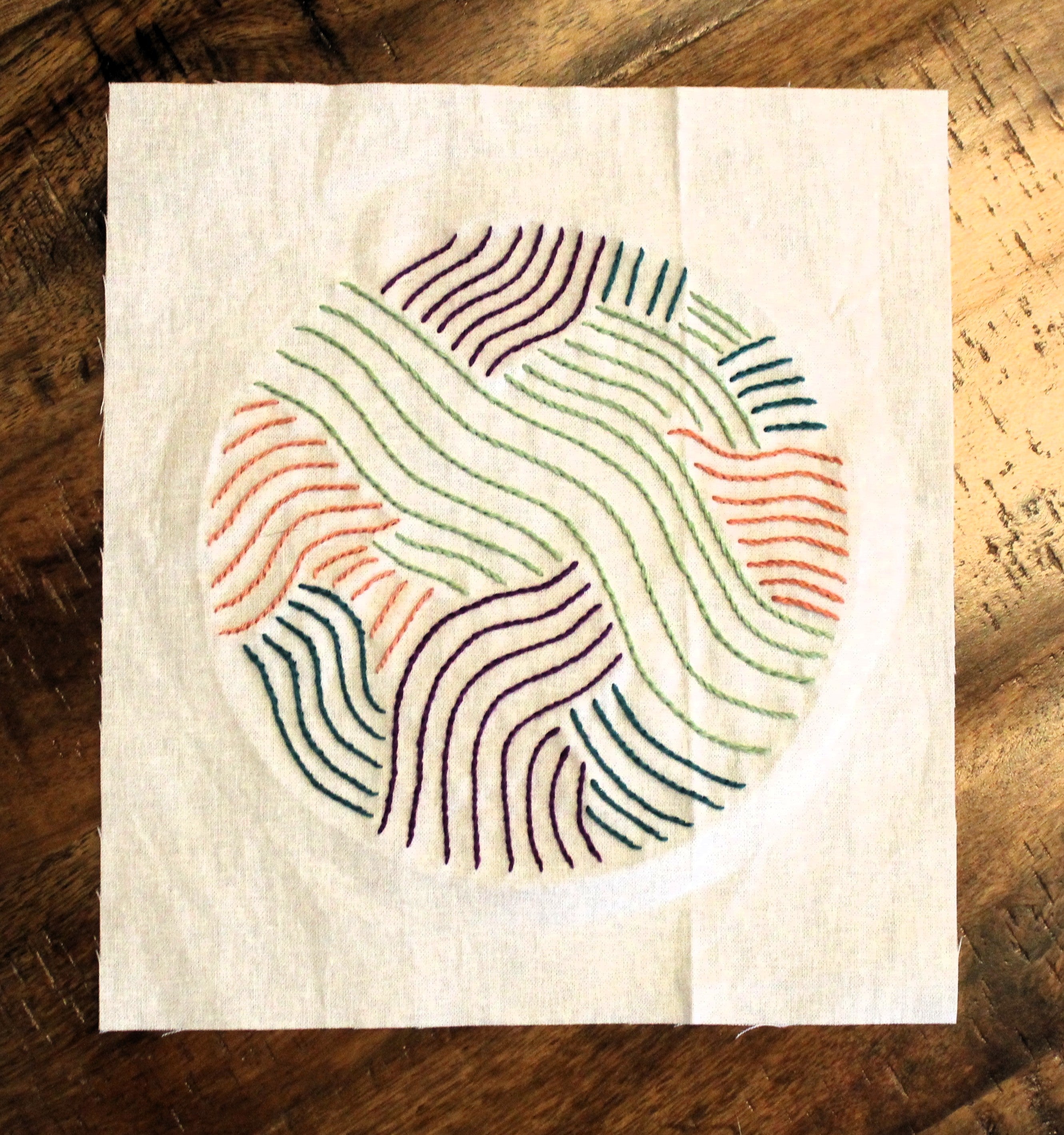 Colorful Currents Embroidery