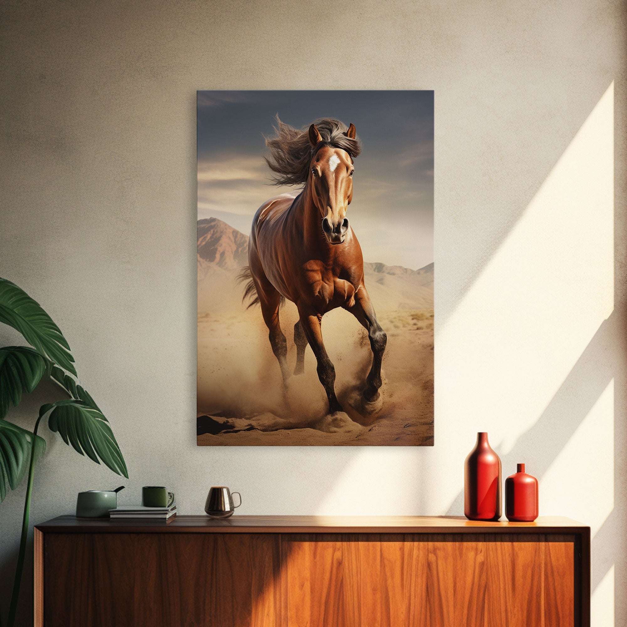 Horse Portrait, Animal Wall Art, Horse Canvas, Canvas Print, Wall Art, Vertical Print, Farmhouse Wall Art, Anniversary Gift, Ranch Decor