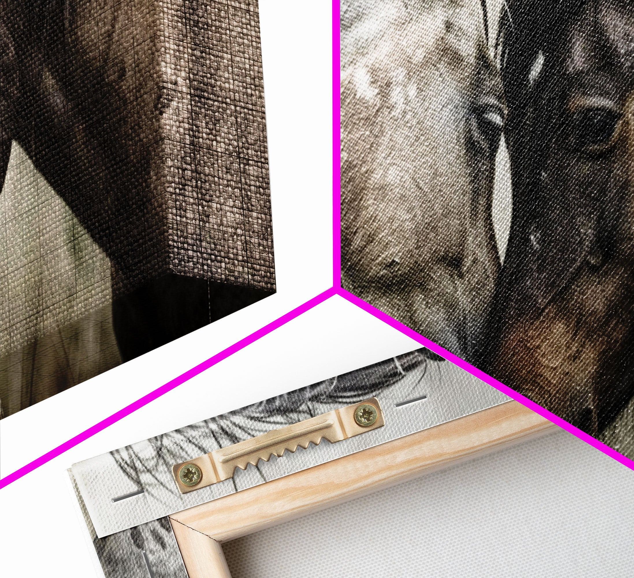 Heartfelt Connection of Two Horses, Ideal for Living Room Art, Framed Canvas Print, Bedroom Decor, Home Decoration, Animal Lover Gift