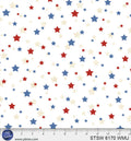 Multi Star Spangled 108" STSW-6170-WMU Cotton Wideback Fabric Per Yard