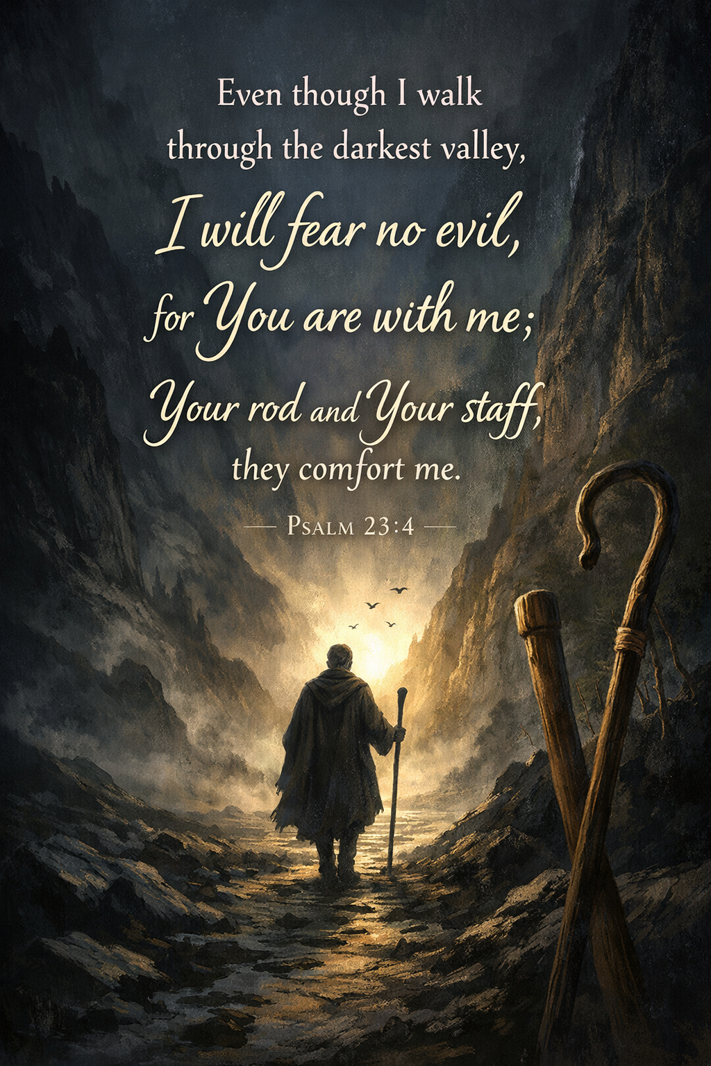 You Are With Me — Psalm 23:4 Classic Unisex Crewneck T-shirt