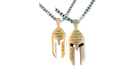 Gold Helmet Necklace