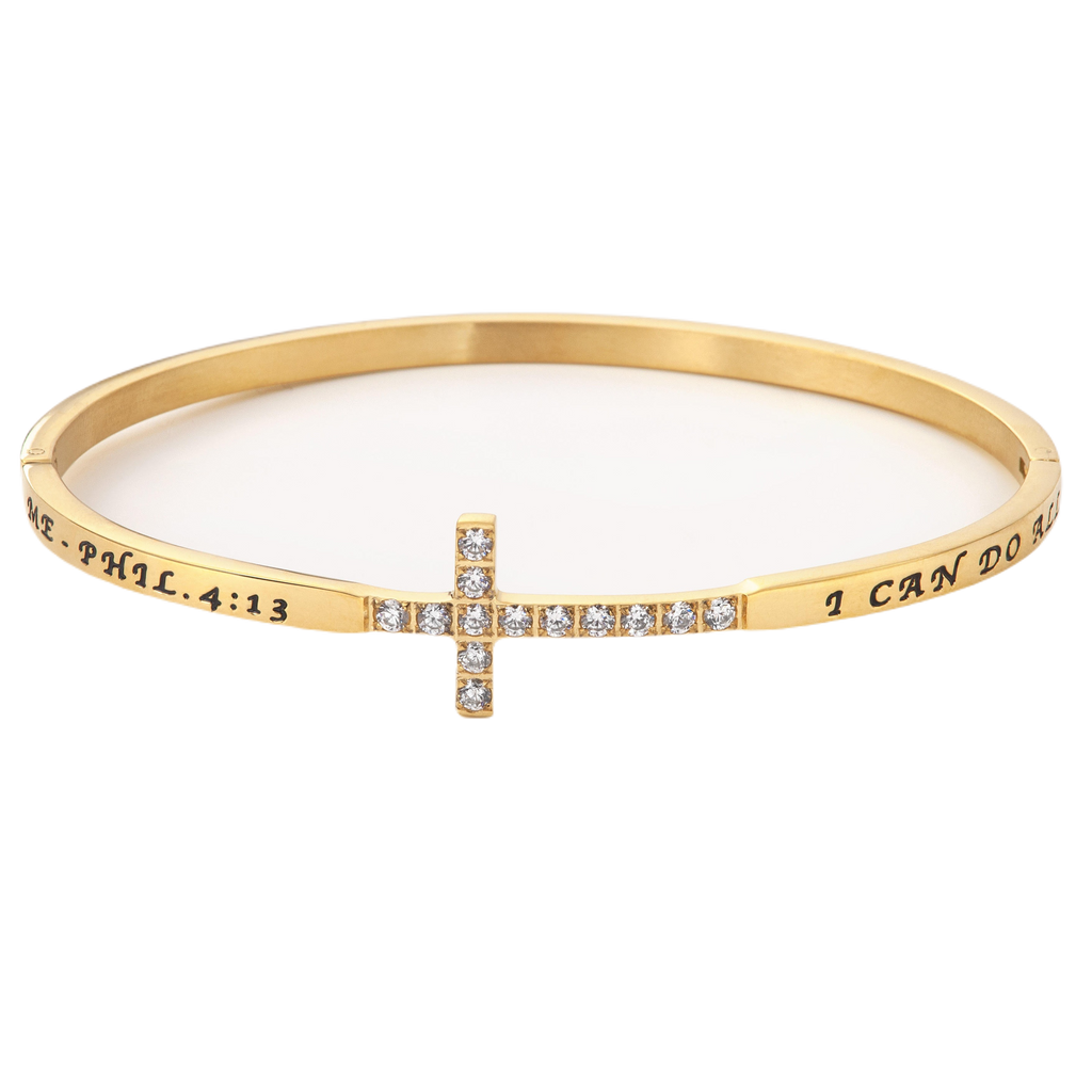 Cross Bangle Bracelet