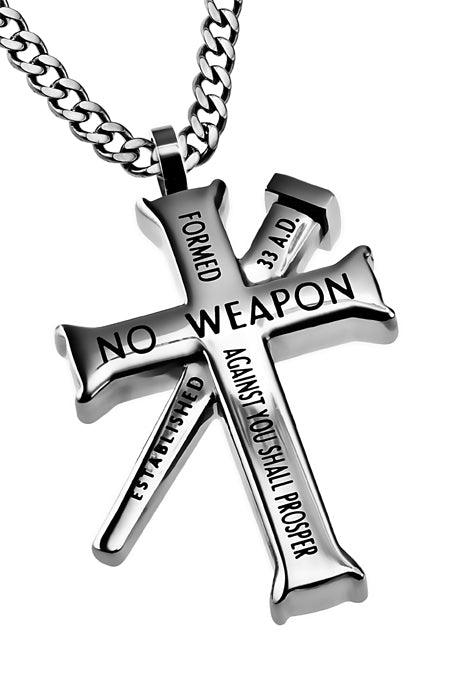Established Silver Cross Necklace