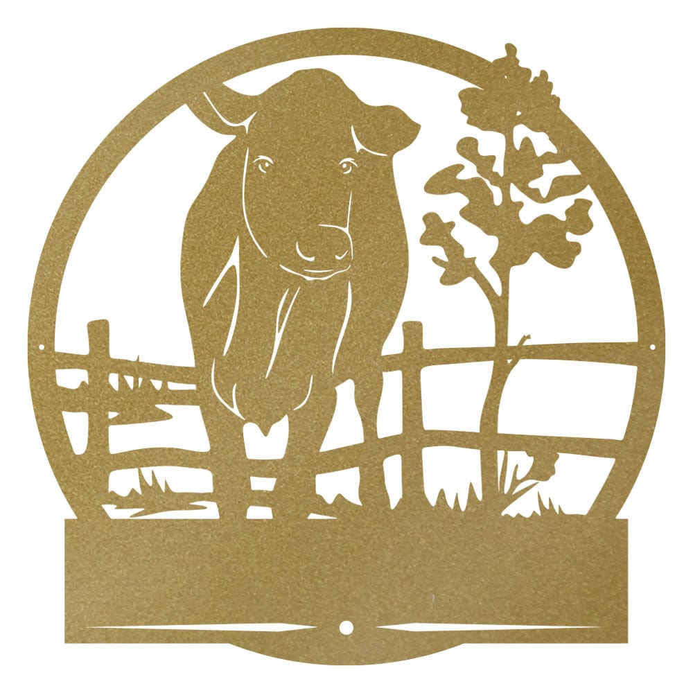 Farm Cow Fence Monogram