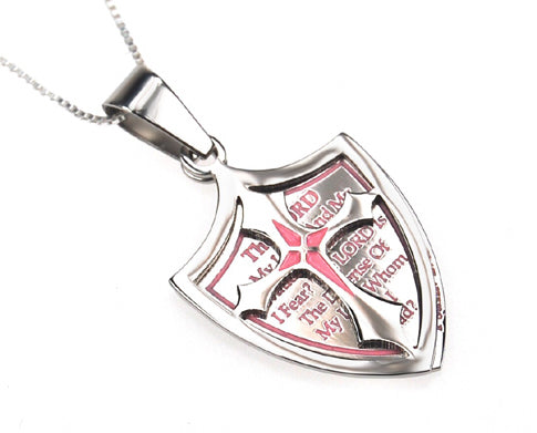 2 Piece Shield Cross Necklace