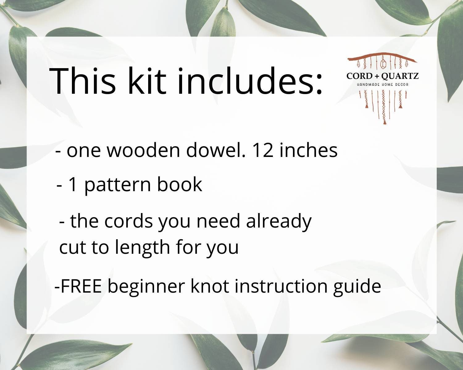 Macrame wall hanging kit "May". Beginner DIY  kits