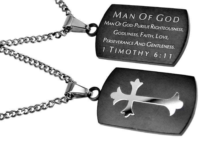 Black Shield Cross Necklace