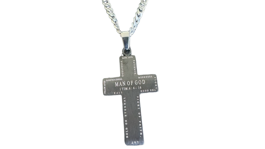 Black Thorn Cross Necklace