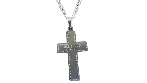 Black Thorn Cross Necklace
