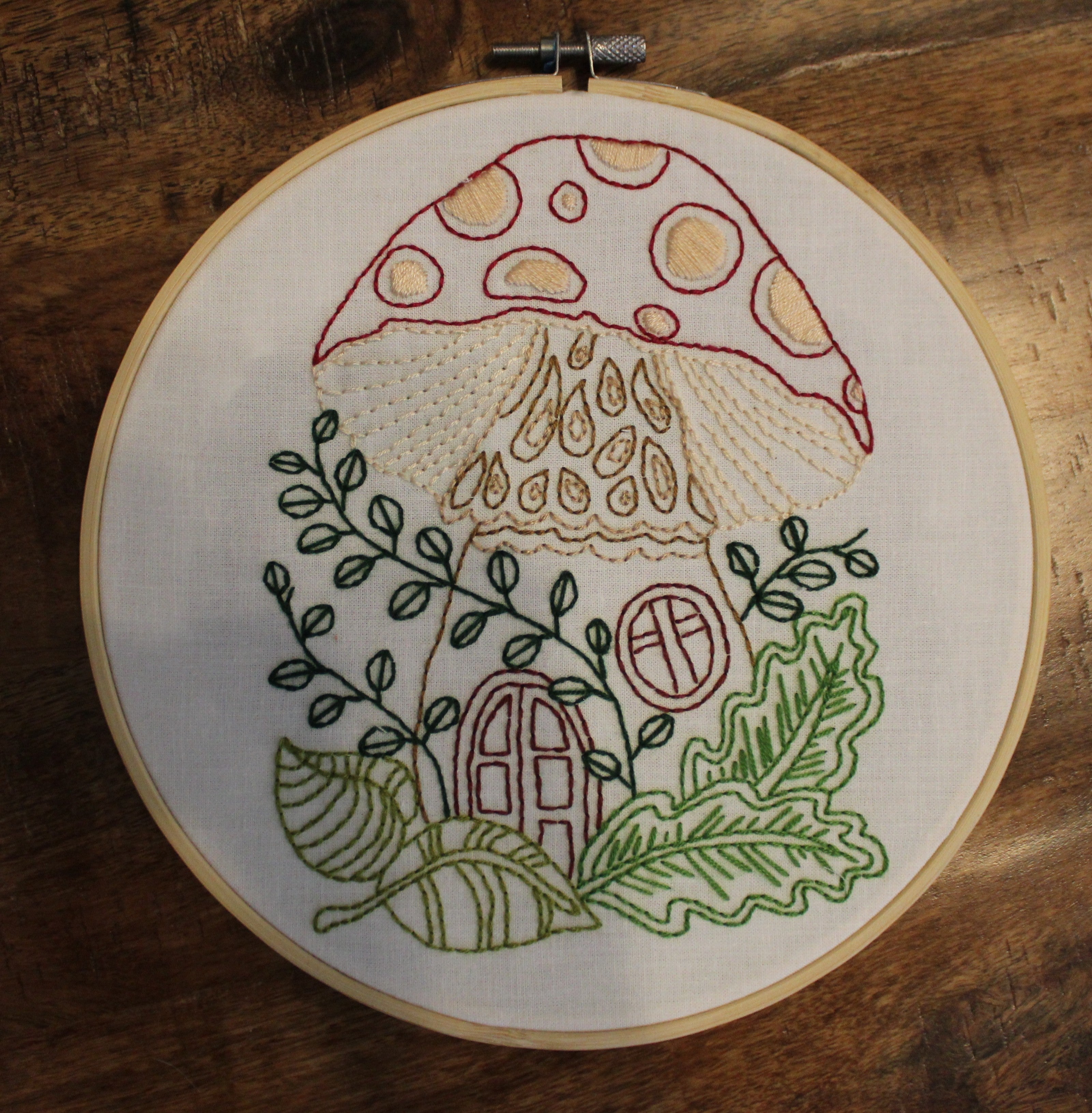 Mushroom Cottage Embroidery
