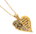Gold Heart Marquisette Heart Necklace