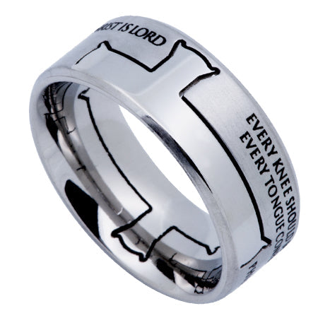 Silver Iron Cross Ring
