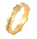 Gold Crown of Hearts Ring