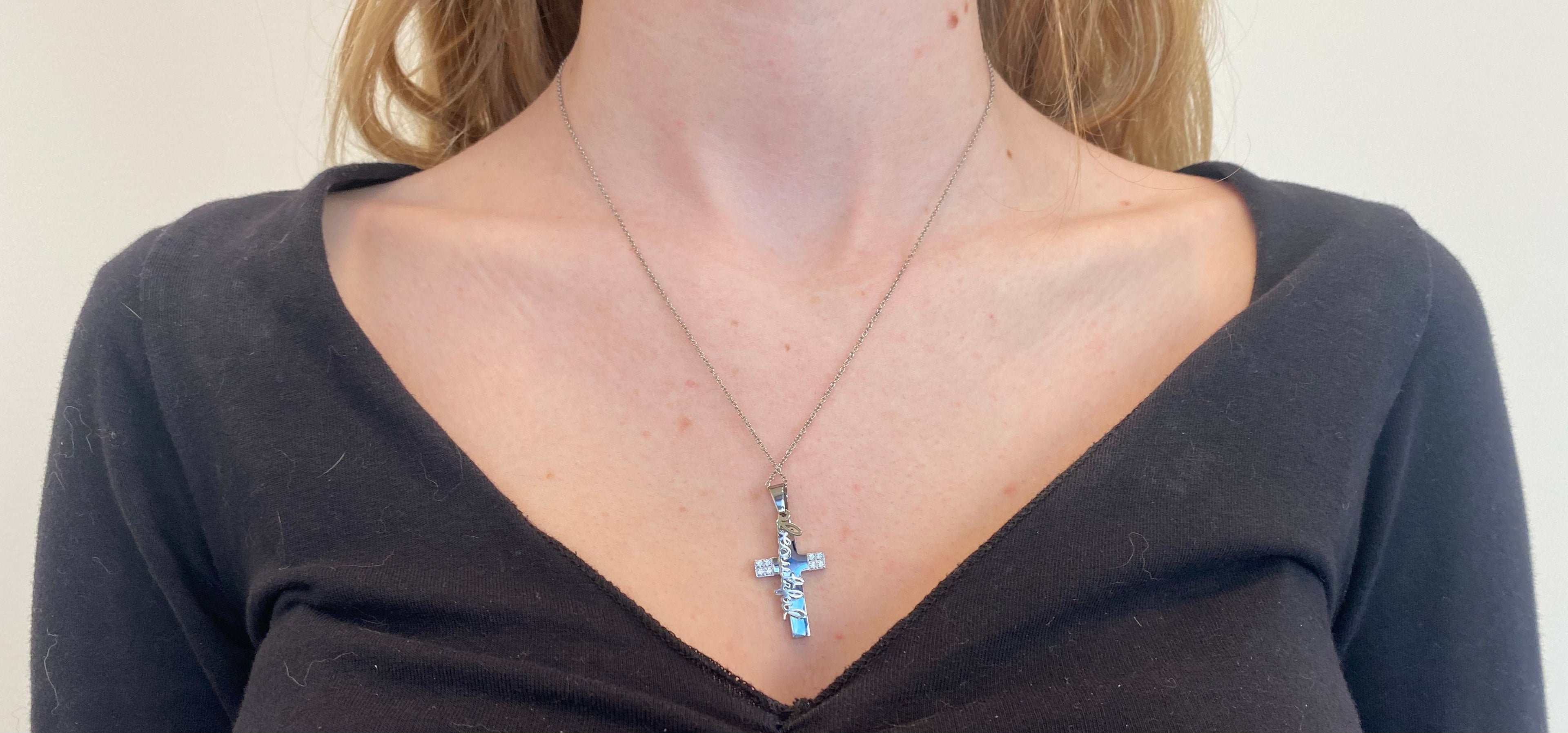 CZ Handwriting Necklace